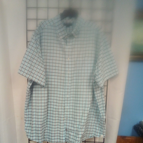 Daniel Cremieux Classics Men's 4XT Blue White Plaid Short Sleeve Button Up - Picture 4 of 7